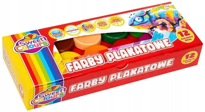 Otocki Plakkaatverf Sweet Colors - 12 Kleuren, 20ml per stuk