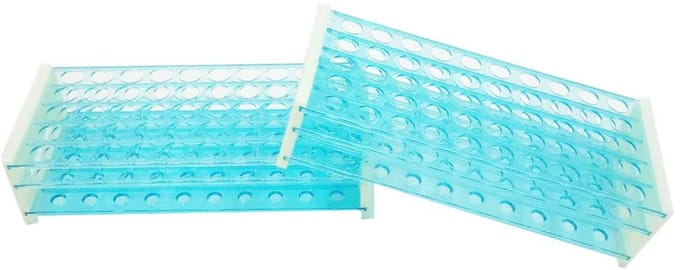 Set van 2 Reageerbuisstandaards met 50 Posities voor Buizen van 16 mm en 18 mm