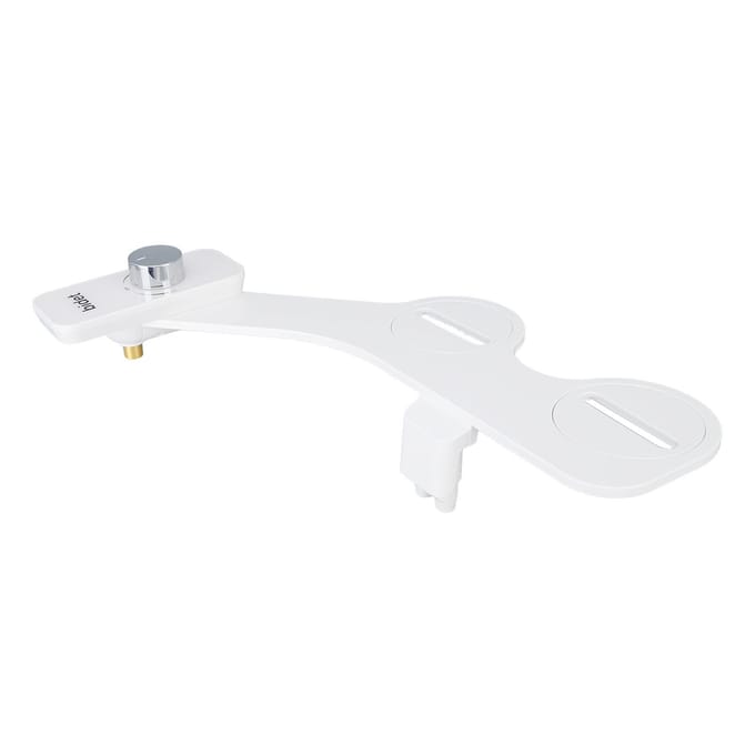 Bidetopzetstuk voor Toilet Zelfreinigende Sproeier Waterdruk Regelbaar G1/2 Water Bidet Toilet white
