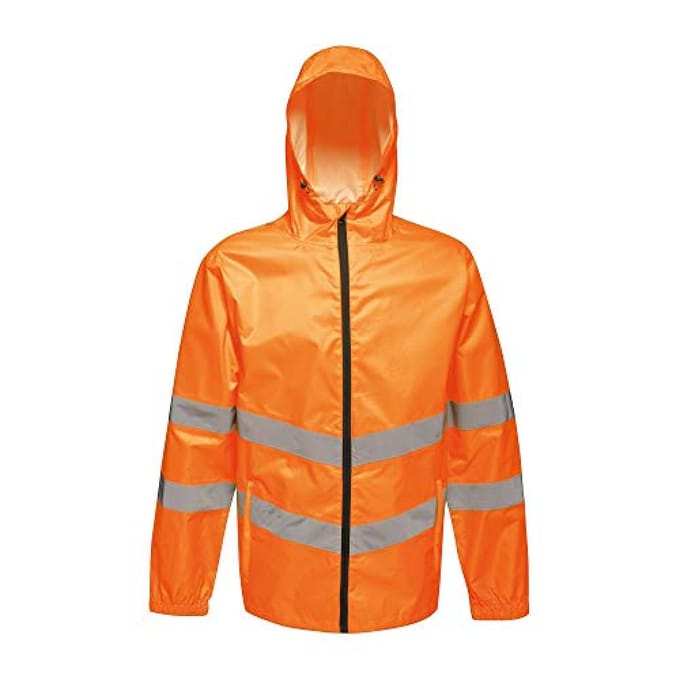 Regatta Unisex Hi Vis Pro Packaway Reflecterende Work Jacket (Oranje)