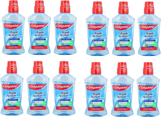 COLGATE MONDWATER TRIPLE ACTION - 12x500ml - Voordeelverpakking
