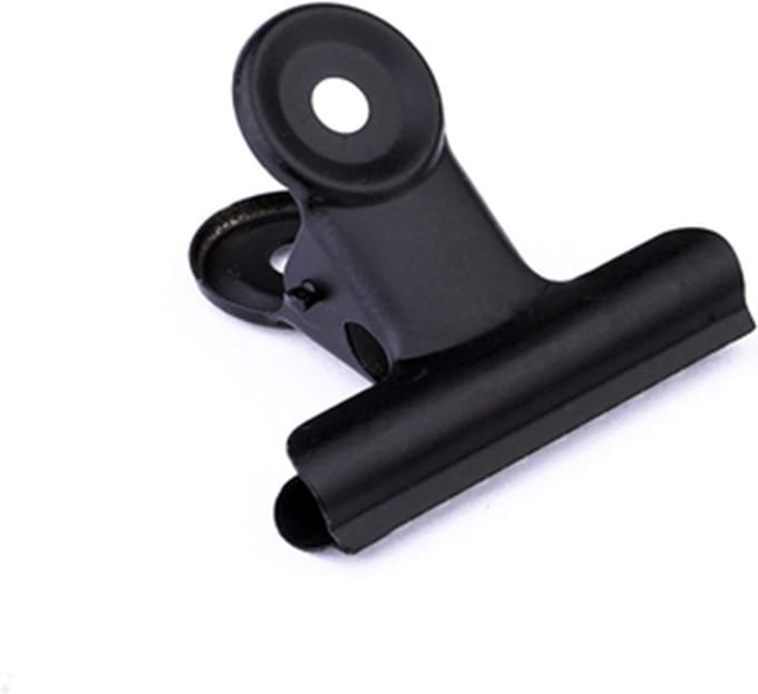 Bulldog clip 20 mm | Zwart | 30 stuks