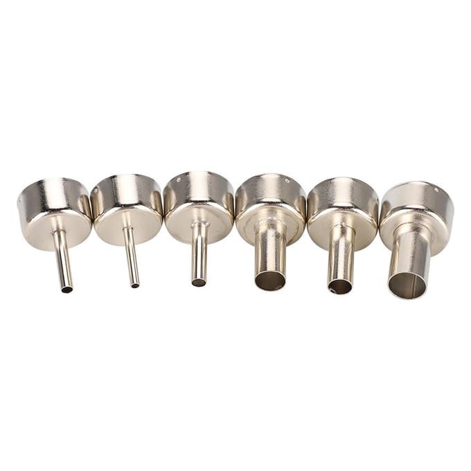 6 stuks Heteluchtpistool Mondstuk 858 Heteluchtpistool SMD Rework Station Accessoire 34581012mm