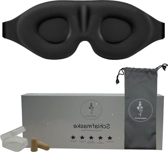 3D Slaapmasker voor zijslapers - Geheugeneffect - 100% lichtblokkering