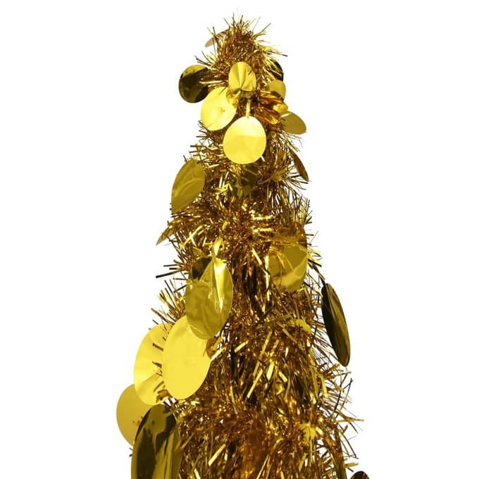 vidaXL Kunstkerstboom pop-up 120 cm PET goudkleurig