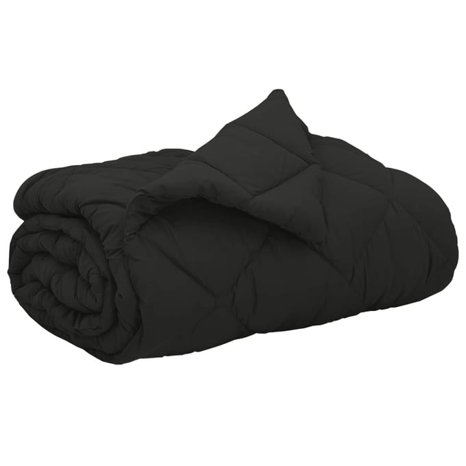 vidaXL Vol jaar dekbed Zwart 200 x 240 cm Microfiber