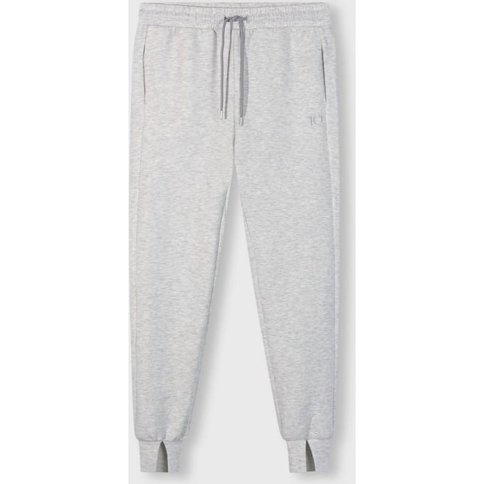 10DAYS Soft Scuba Cuff Jogger White Grey Melee Größe: S | Jogginghosen Outlet | Damen | Grau