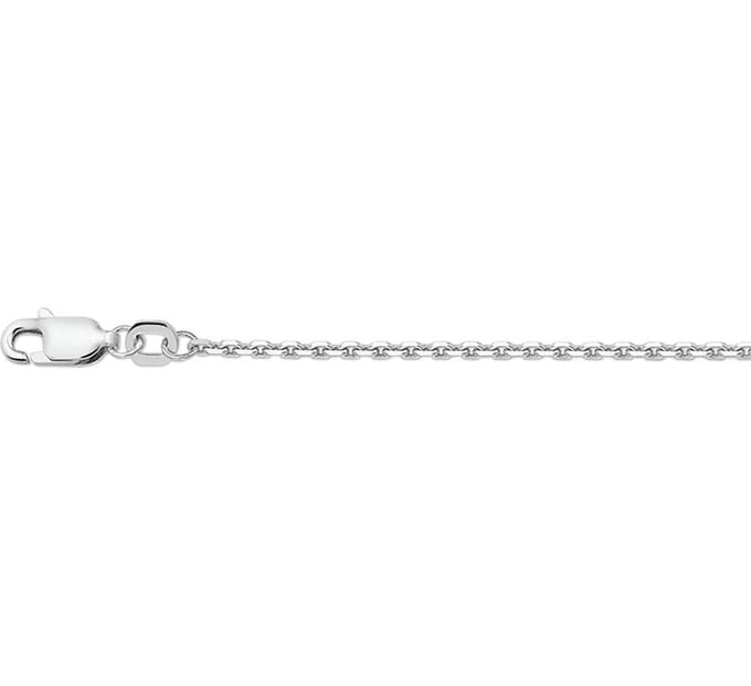 Zilver Gerhodineerde Collier anker plat 1 1330048