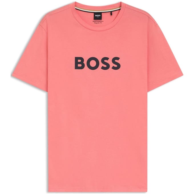Boss Heren Hbw Logo T-Shirt (Helder Roze)
