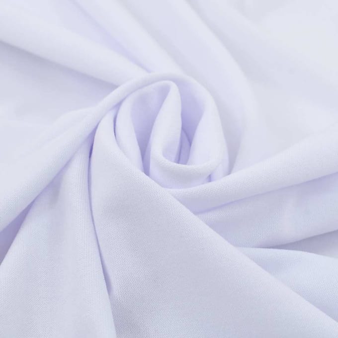 vidaXL - 2 - st - Tafelhoezen - stretch - met - rok - 180x74 - cm - wit