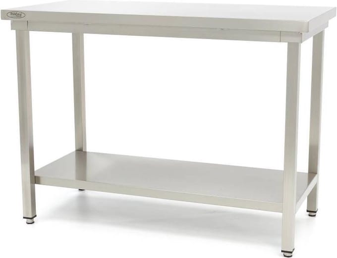 Maxima Werktafel rvs 200 x 60 cm Verstelbare Hoogte met Onderschap