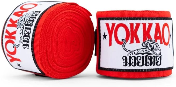Handwraps - Zwachtels - Vechtsport Training - Elastisch Katoen - 4 Meter - Rood