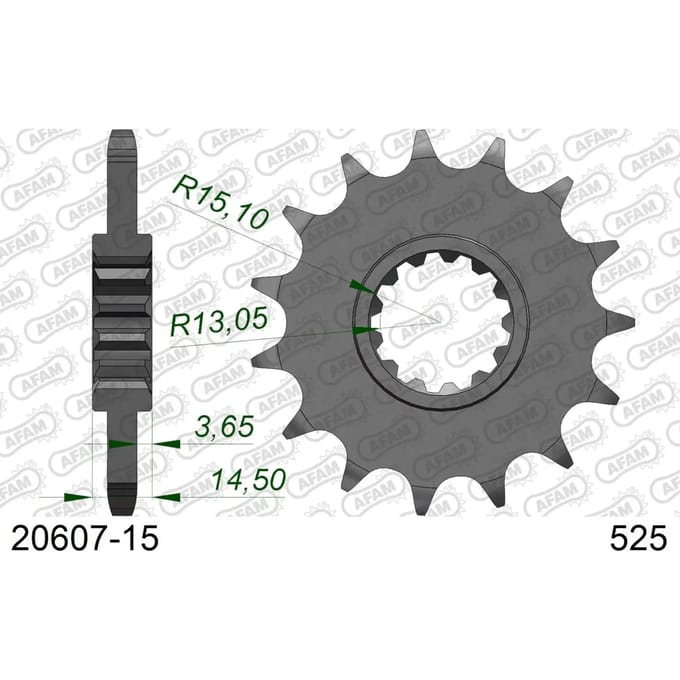 Tandwiel Afam 525 15 dents