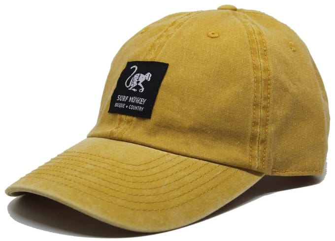 Surf Monkey - Verouderde baseballpet - Katoen - Eén maat - Mosterd
