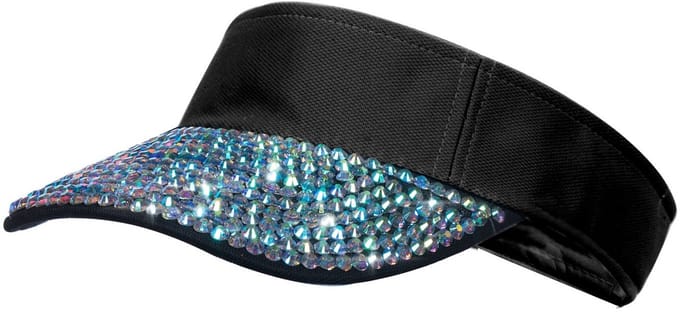 Festival Zonneklep - Strass Steentjes - Zwart