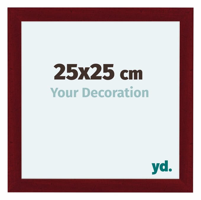 Your Decoration - Fotolijst 25x25 cm - MDF - Wijnrood Geveegd - Como