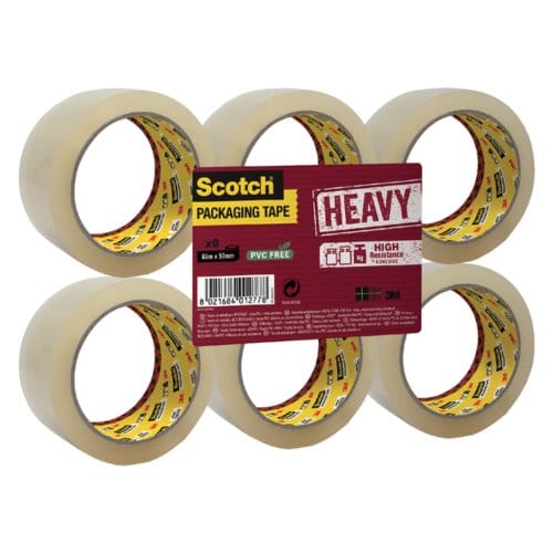 Verpakkingstape Scotch Secure Seal 50mmx66m transparant 6 rollen