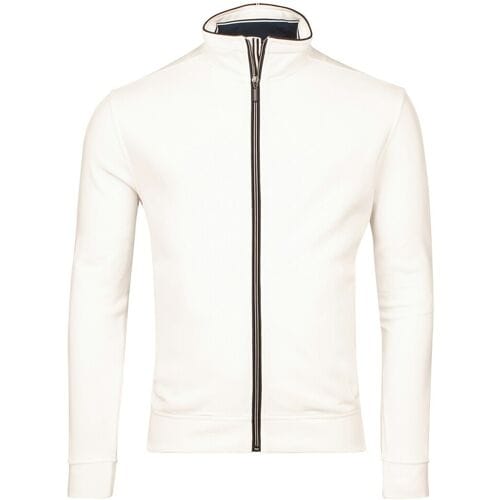 Baileys Vest Sweat Cardigan Zip Fine Piqué Marshmallow / male