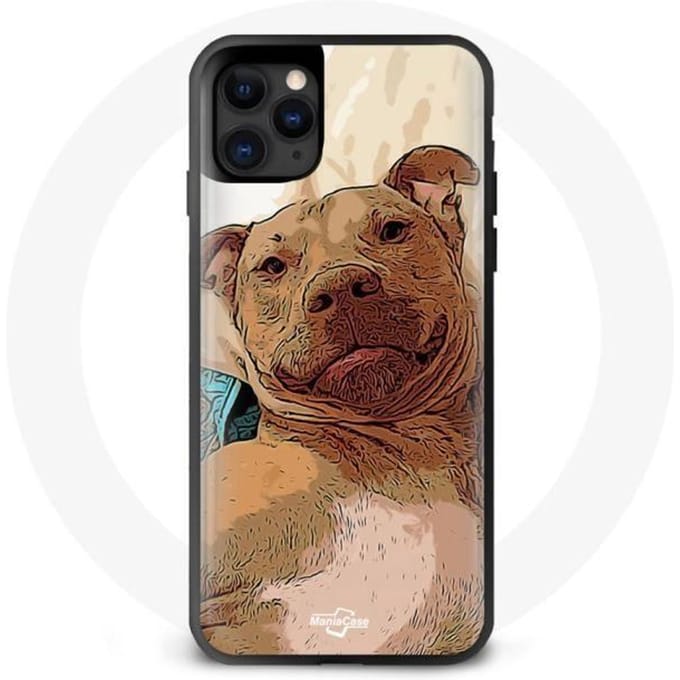 Coque Iphone 13 Pro Max Pitbull marron