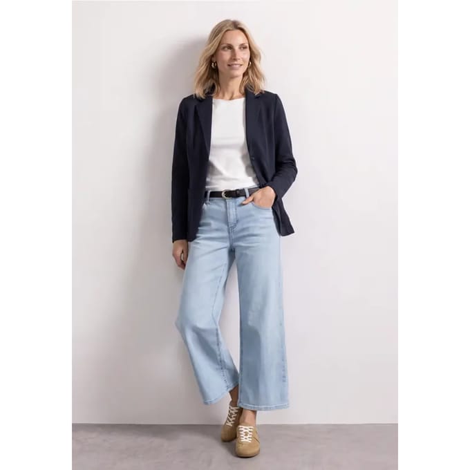 Eenvoudige blazer in effen kleur