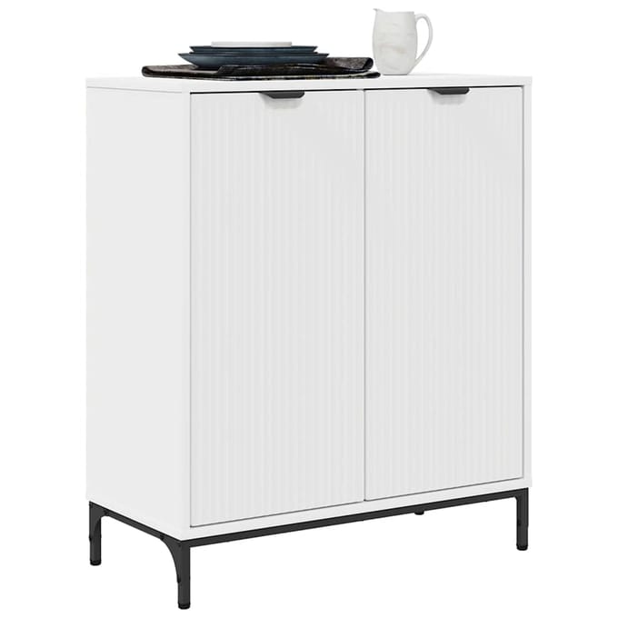 vidaXL - Dressoir - Wit - 69,5 - x - 33 - x - 82 - cm - Bewerkt - hout