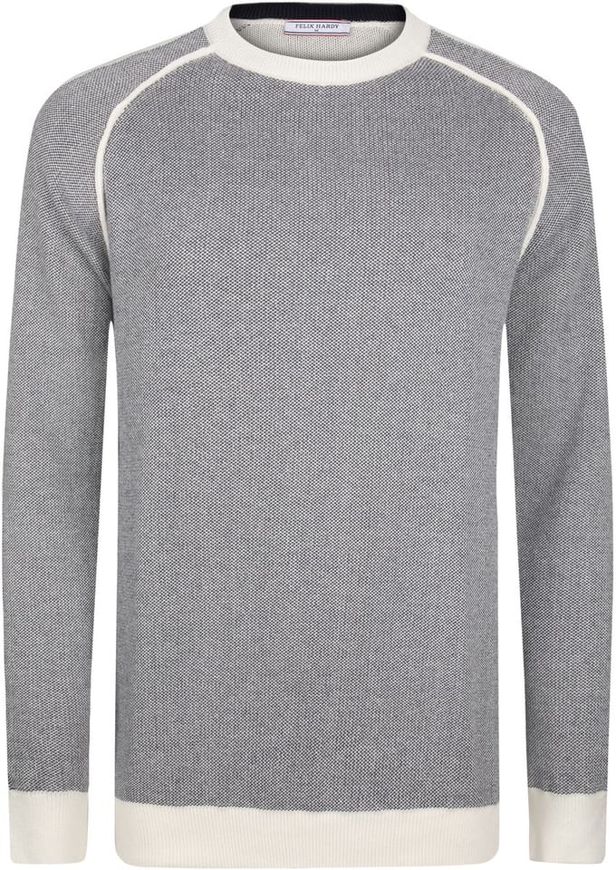 Felix Hardy Ronde Hals Trui - Pullover - Sweater - %100 Katoen Heren Ecru - 2Xl