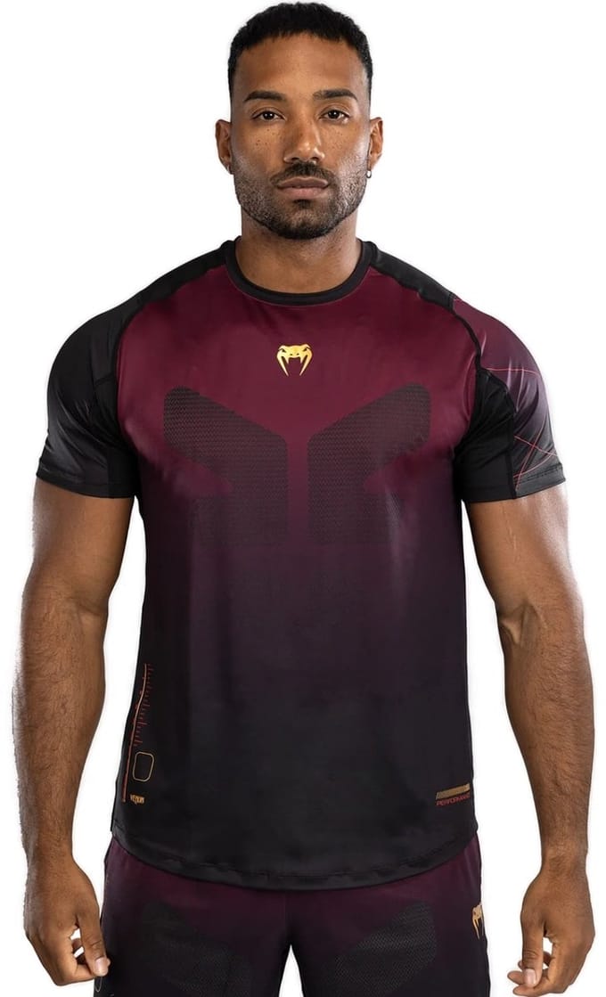 Venum Tactical XT Dry Tech Trainingsshirt Zwart Bordeaux Goud - XL