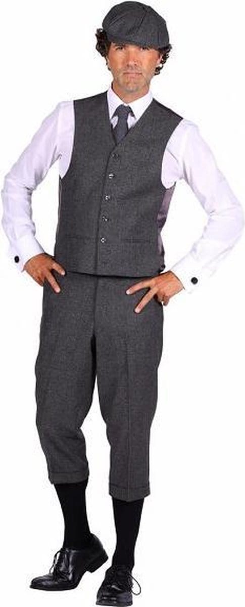 Peaky Blinders heren kniebroek, grijs maat 52