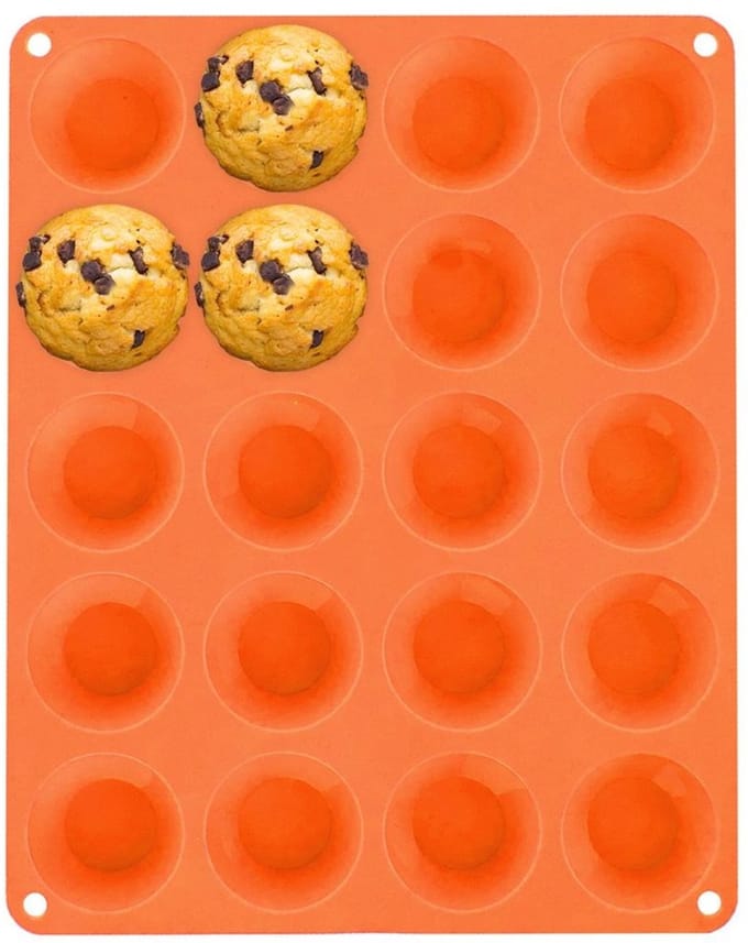 Orion Silline - Siliconen Bakvorm - Mini Muffins - Bruin