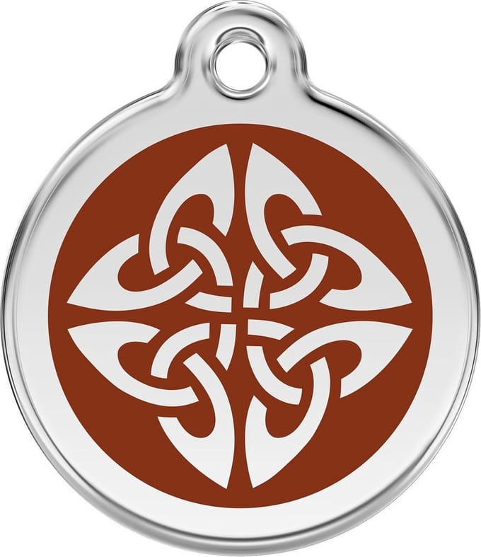 Red Dingo Hondenpenning 30 mm tribal bruin