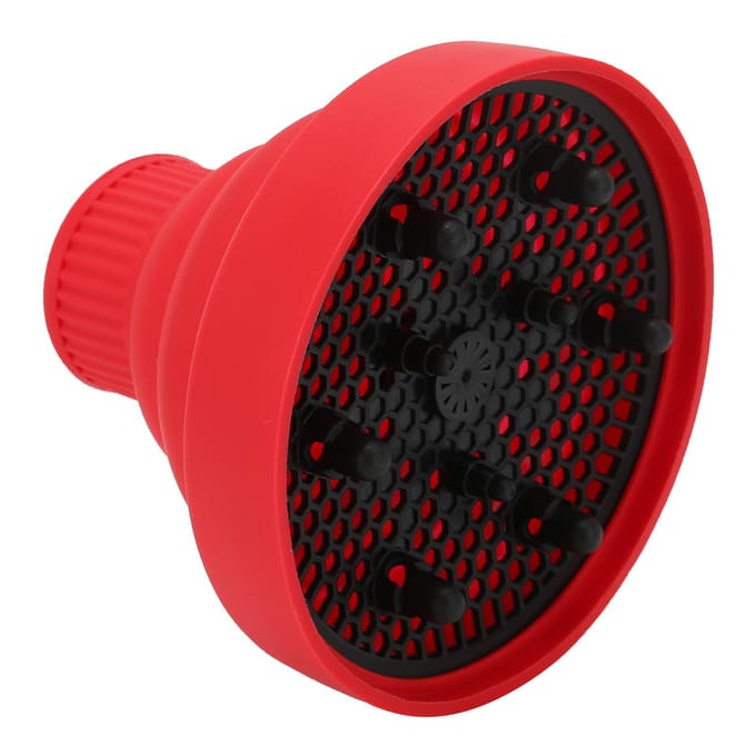 Diffuseur de sèche-cheveux pliable universel, portable et de voyage, rouge rouge