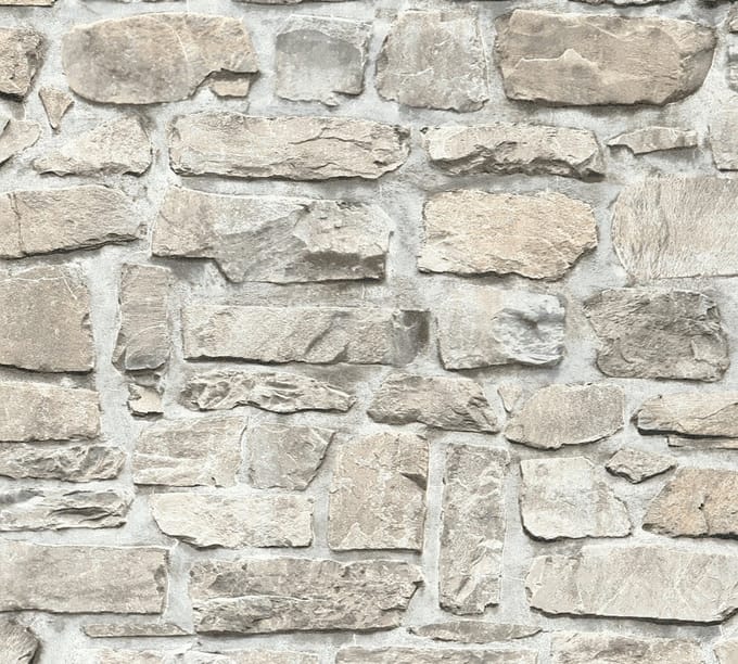 NATUURSTEEN BEHANG | industrieel - Grijs Beige - A.S. Création Elements 2
