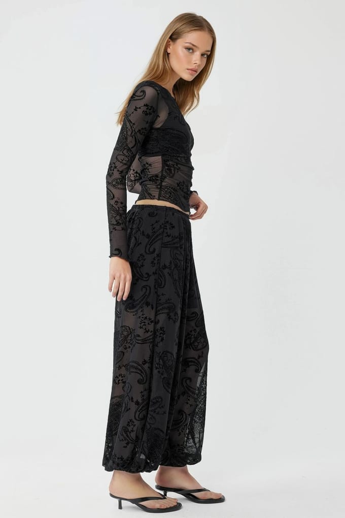 Ontspannen Pas Flockprint Tull Broek