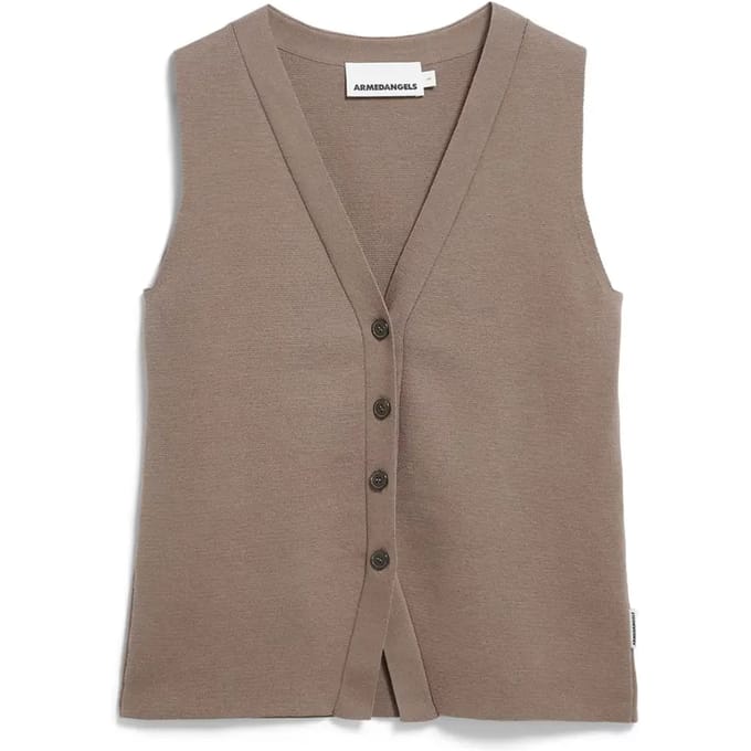 Damesgilet Armedangels En Maille Compact À Boutons