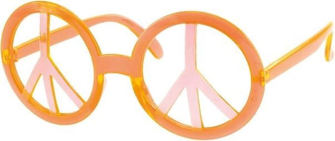 Bril peace Oranje