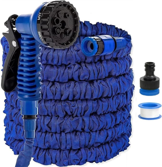 Uitbreidbare Tuinslang - Flexibele Slang - Tuin Bewateren - Anti-burst Ontwerp - Tot 60 meter - Blauw