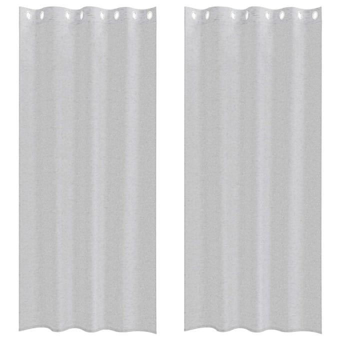 vidaXL Voile Gordijn 2 st Lichtgrijs 225 x 140 cm Polyester