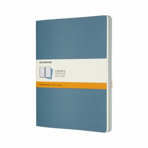 Moleskine Cahier Journals - Extra Large - Gelinieerd - Blauw - set van 3