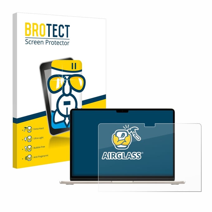 Screenprotector voor Apple MacBook Air 15" M3 2024 / M2 2022 Beschermglas transparant