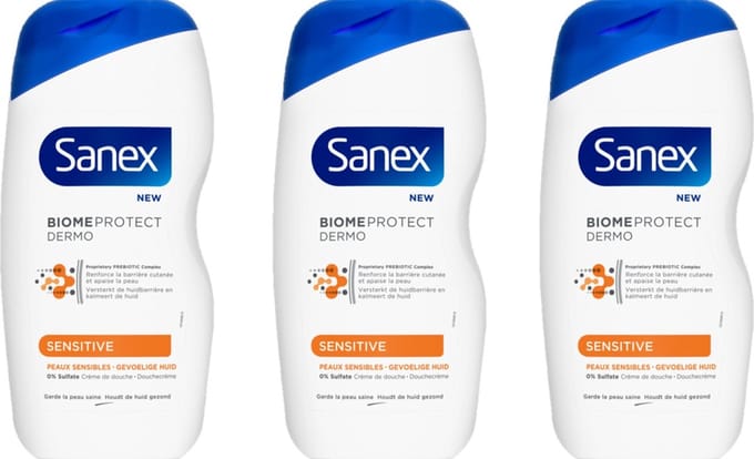 Sanex Douchegel Dermo Sensitive 500 ml - Voordeelverpakking 3 stuks
