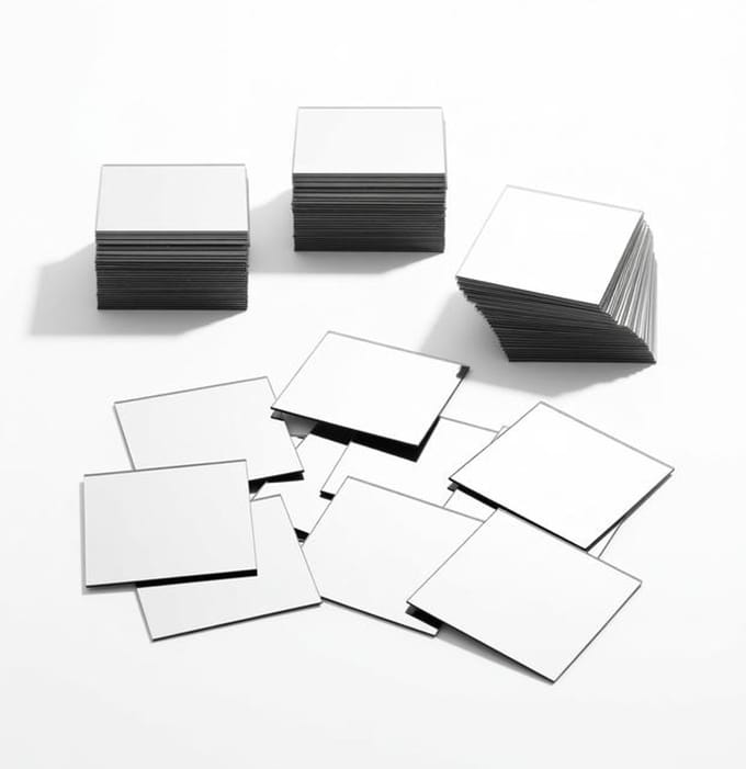 Maison Elara 30 Stuks Zelfklevende Acryl Spiegeltjes - Vierkant 5 cm voor DIY Projecten