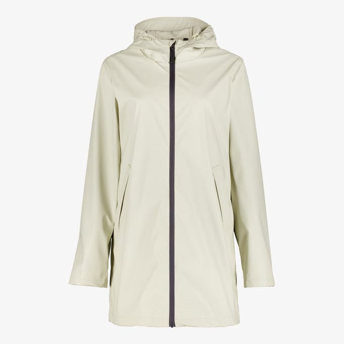 Mountain Peak lange gevoerde dames regenjas lichtbeige - Maat M