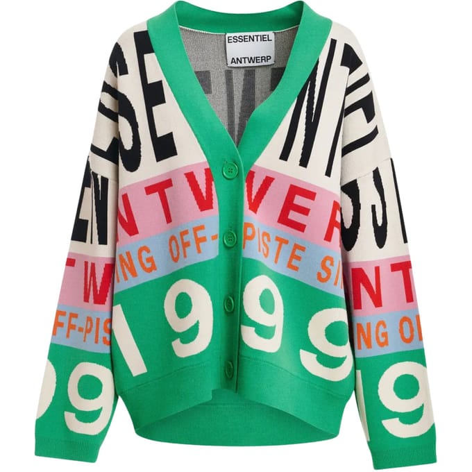 Essentiel Antwerp Jacquard Cardigan Vesten Off White Kreezer