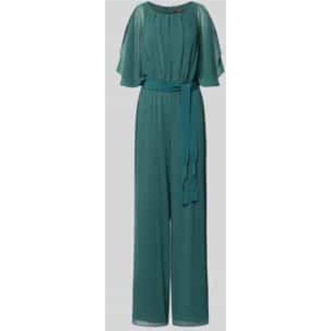 Jumpsuit van vloeiende stof met Strikceintuur