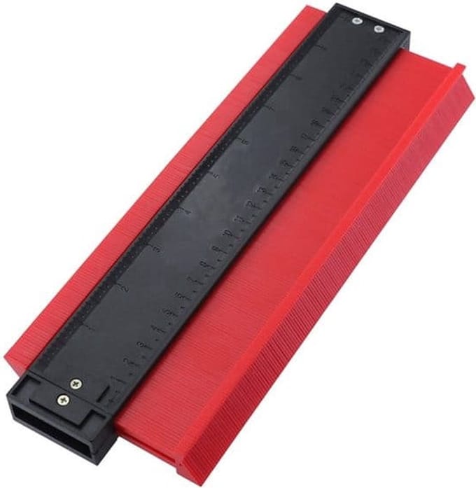 New Age Devi - Aftekenhulp - 25CM - Profielmeter - Plinten - Profielaftaster - Contourmallen - Rood
