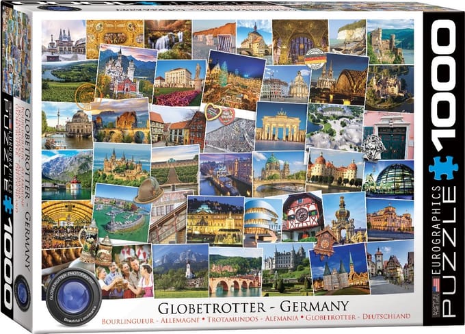 Eurographics puzzel Germany - Globetrotter - 1000 stukjes.