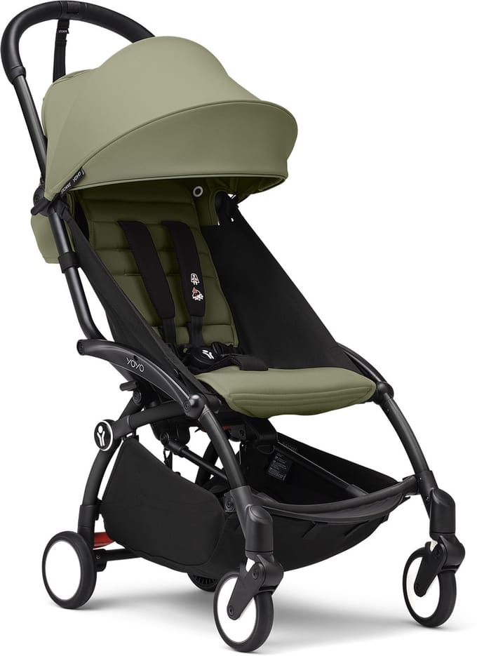 Stokke YOYO³ kinderwagen - Olijfgroen op Zwart