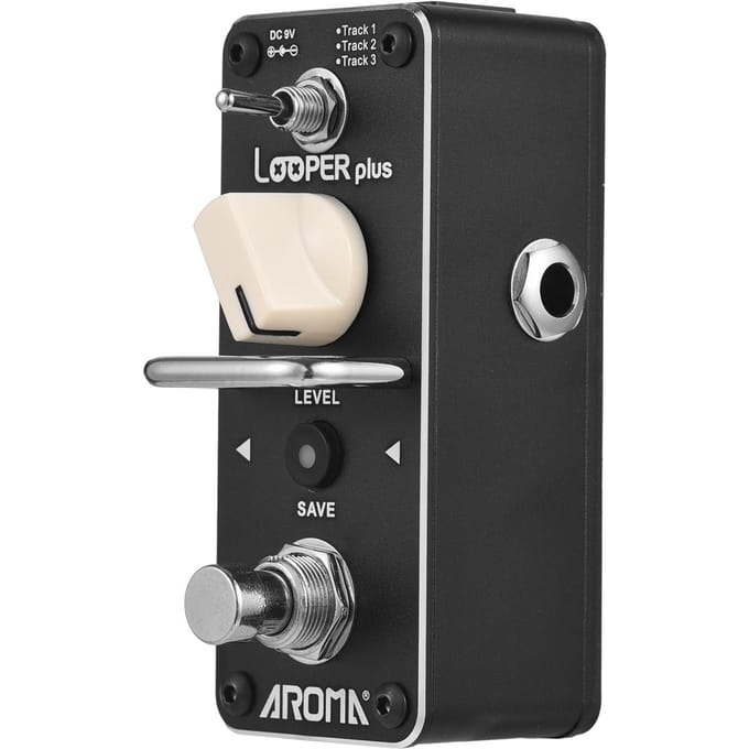 AROMA Loop-pedaal voor elektrische gitaar 24bit/44.1khz Looper-effectpedaal Dual Color LED-status 9.2x3.8x5cm zwart
