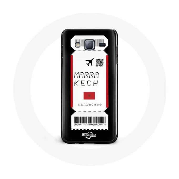 Case voor Samsung galaxy J7 2016 Vliegticket Marrakech Marokko