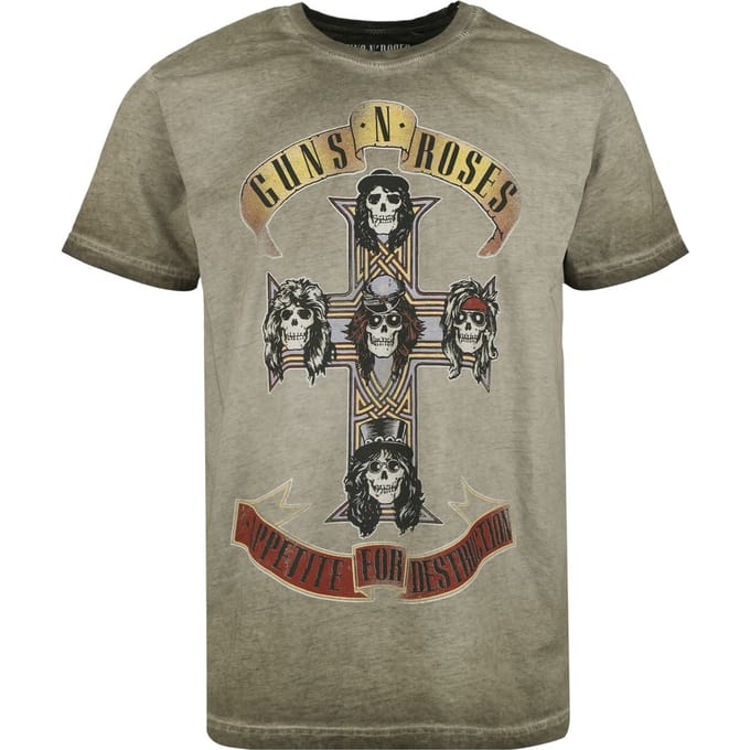 Guns N' Roses Appetite Cross Heren T-shirt - groen - L